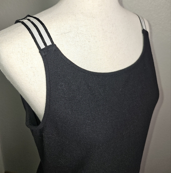 CK Casual Every Day Black and White 100% Cotton Tank Dress Fit & Flare Size 8 - Picture 5 of 12